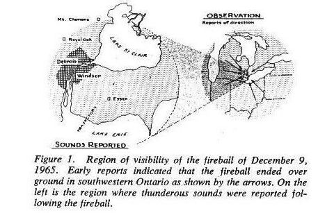 The visibility of the great fireball